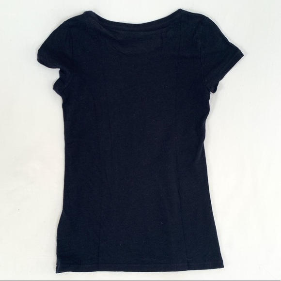 Navy blue Abercrombie tee w sparkle pink letters - Picture 4 of 4